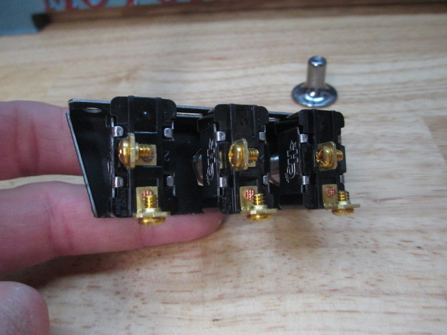 RAT ROD TOGGLE SWITCH SET UP VINTAGE OLD DASH INSTRUMENT CLUSTER PANEL SCTA 25A