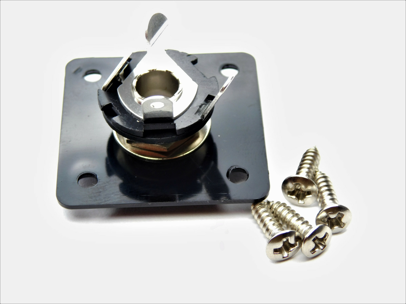 Black Square Output Jack Plate PlasticFits Epiphone Les Paul ®