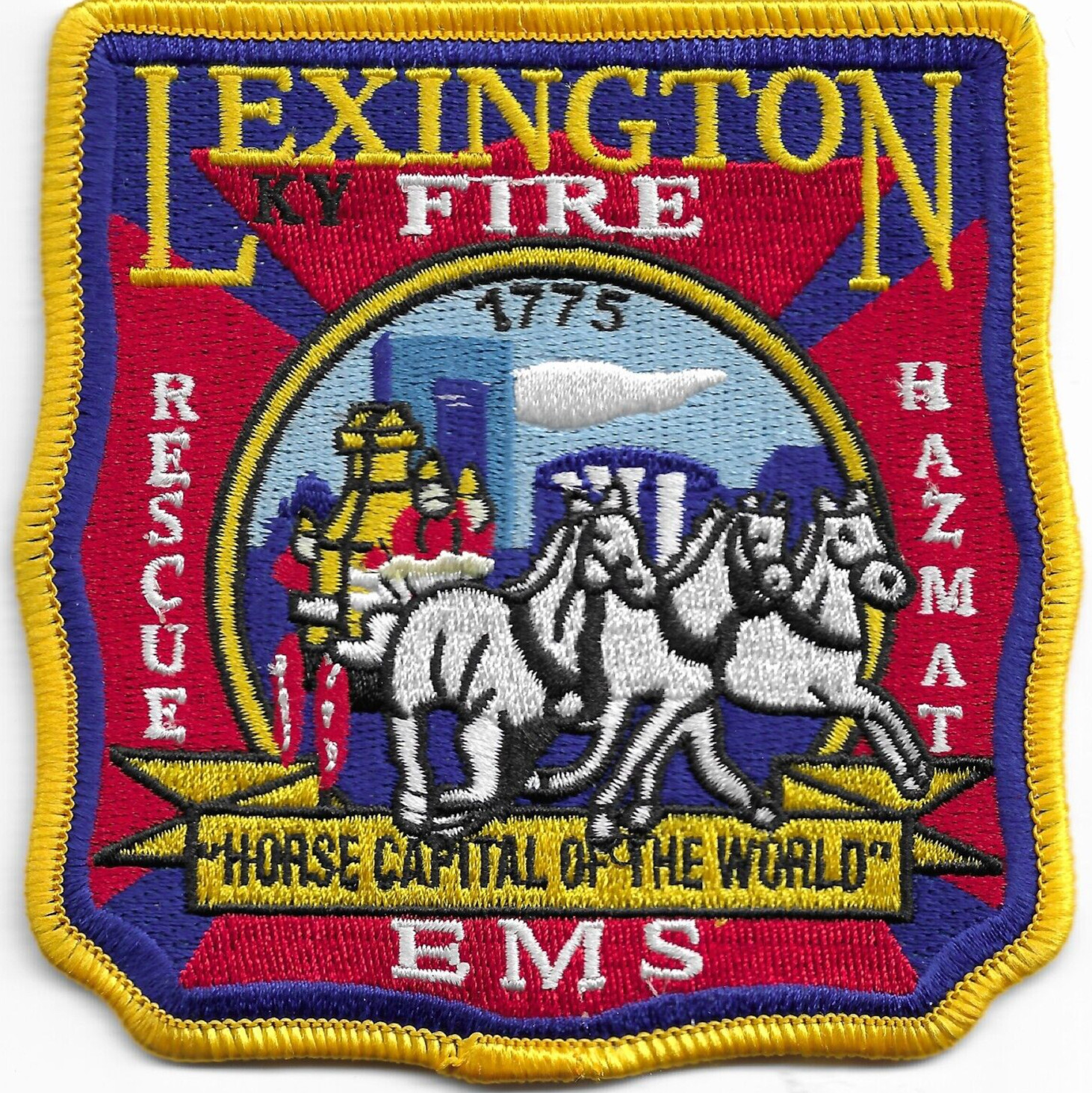 Lexington  Fire - Rescue - HAZMAT, Kentucky (4" x 4" size)  fire patch