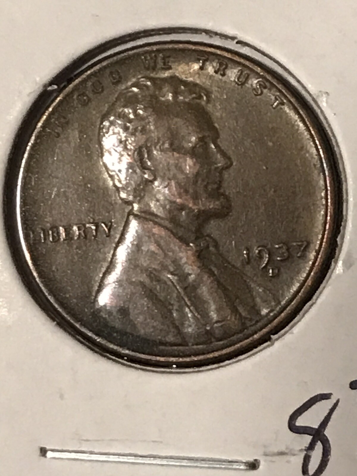 1937-D Lincoln Cent     Upper Grade    Item 8-D