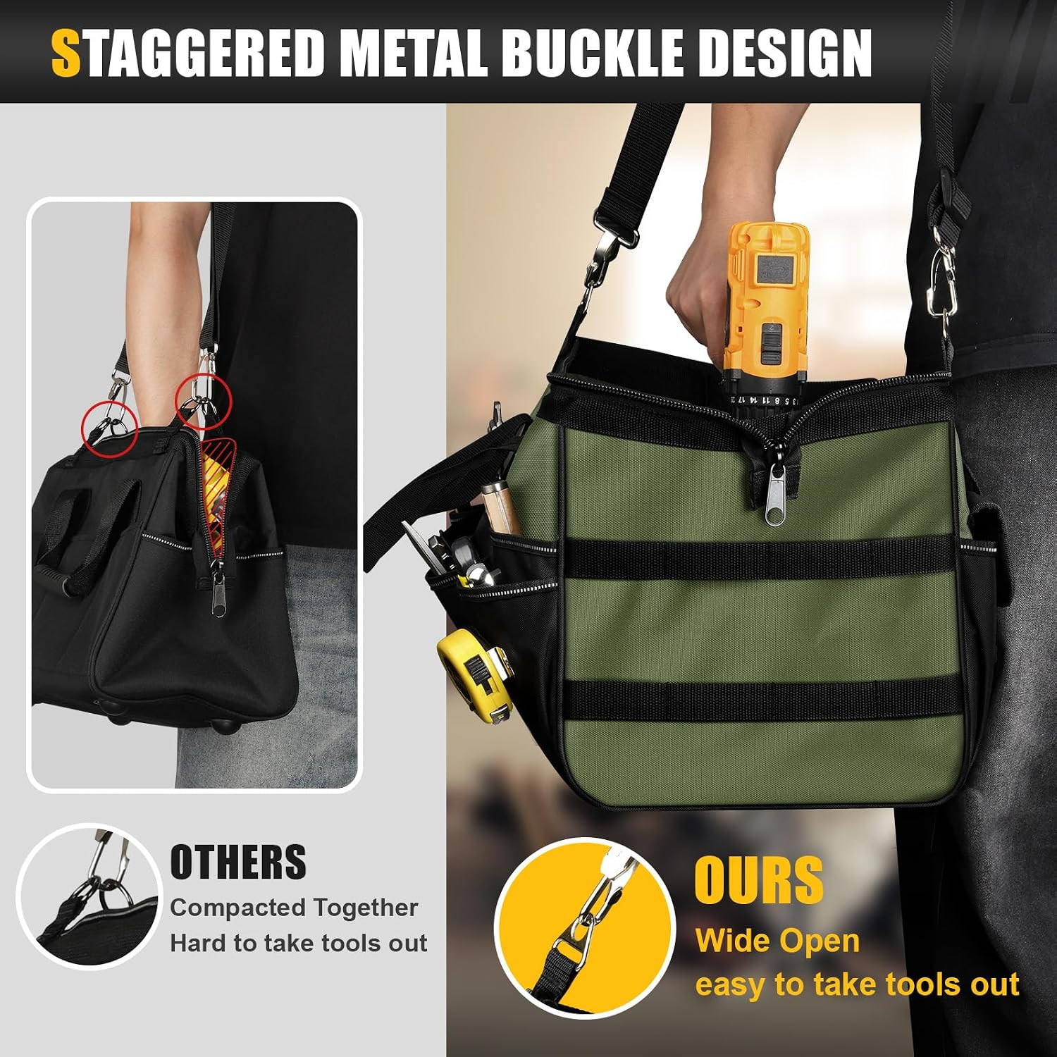 Magnetic Tool Belt & Tool Bag Bundle - Ultimate Organizer for DIY Projects!
