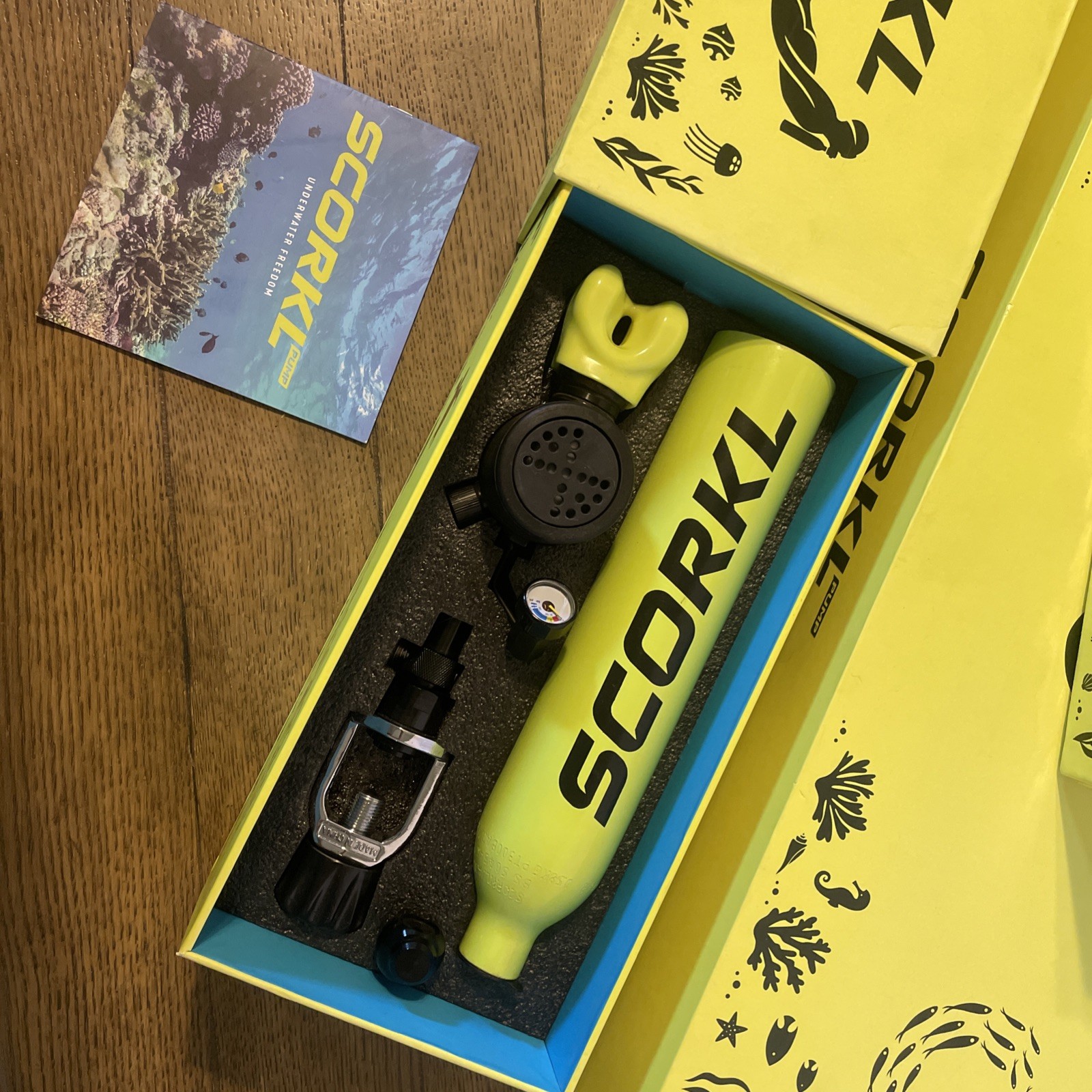 Scorkl Scuba (2) Regulator Tanks and Pump Bundle Pack