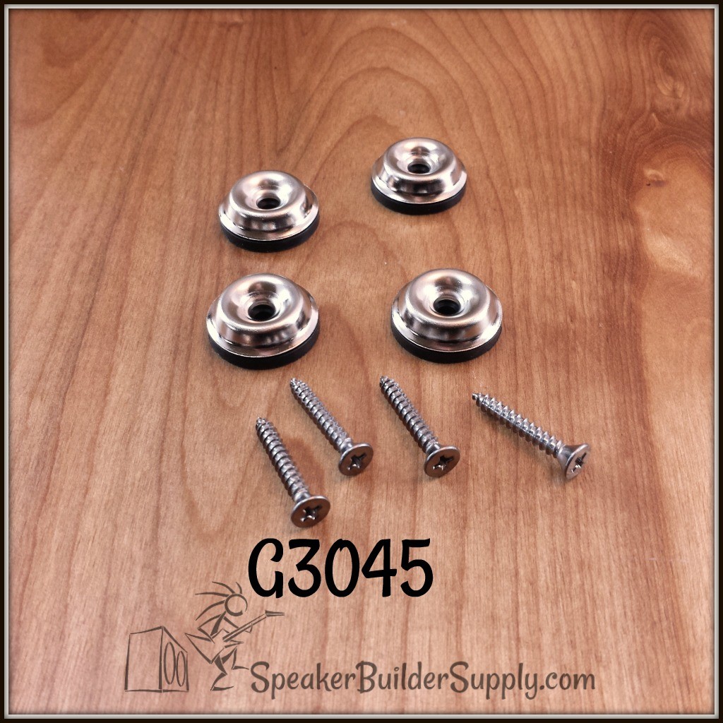 4pc rubber/steel amp glides for amps or speaker cabinets
