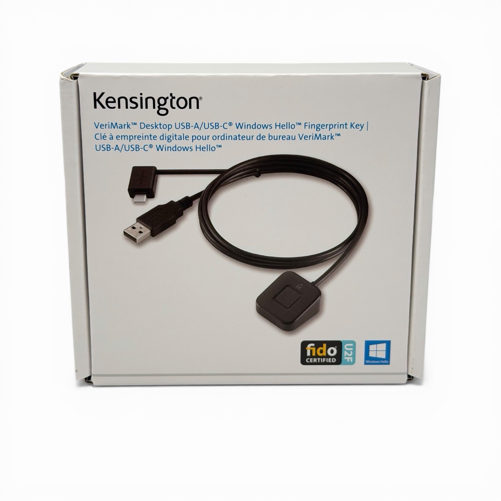 Kensington VeriMark Desktop USB-A/ USB-C Windows Hello Fingerprint Key K62330WWA