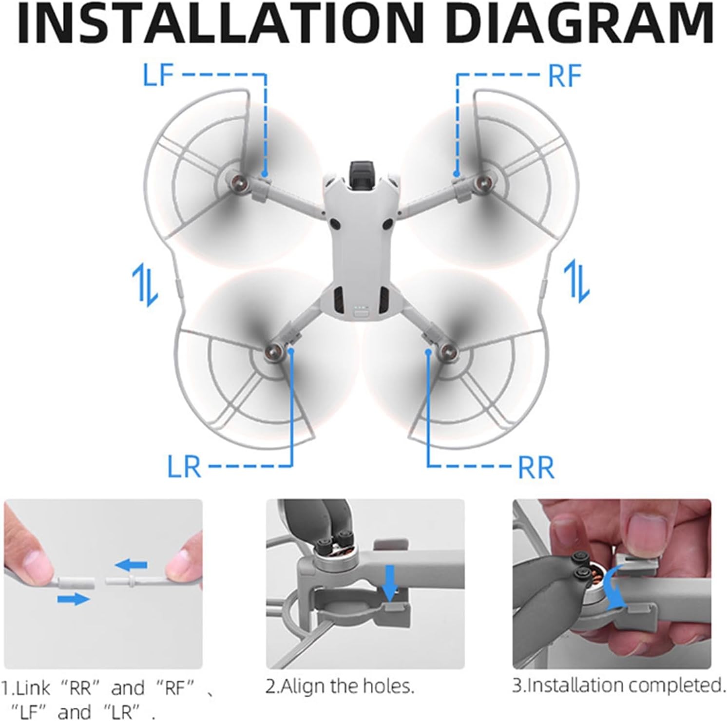 LICHIFIT Propeller Guard Circle for DJI Mini 4 Pro Drone Propellers...
