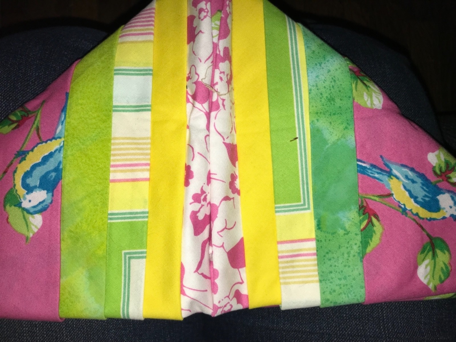 5 diff 1/2 yds Pink, Green, Yellow QUILT FABRIC - various Manufacturers