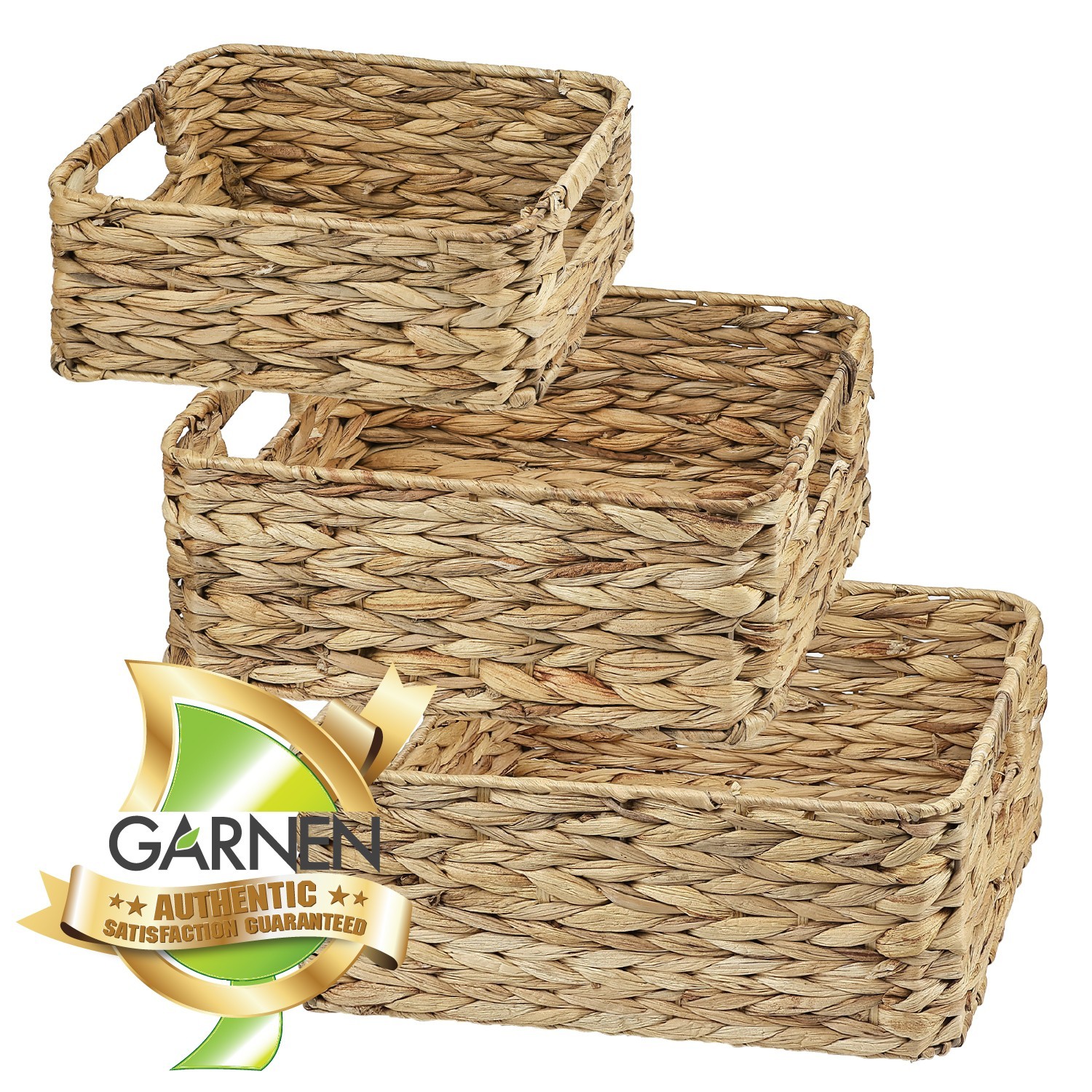 Woven Basket Storage Wicker Basket for Organizing Closet Pantry Kitchen Shelves