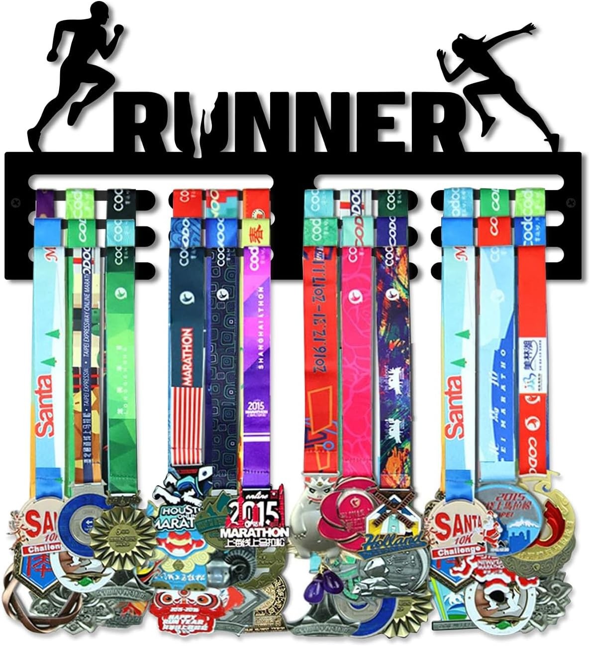 Resama Medal Hanger Holder Display Wall Rack Frame Shelf-Medal Runner, Runner