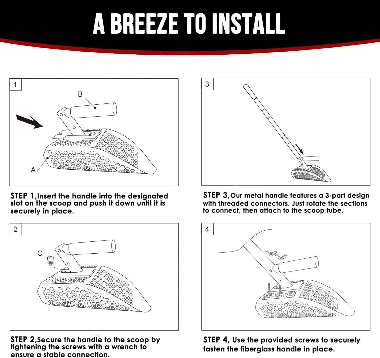 Stainless Steel Metal Detector Scoop