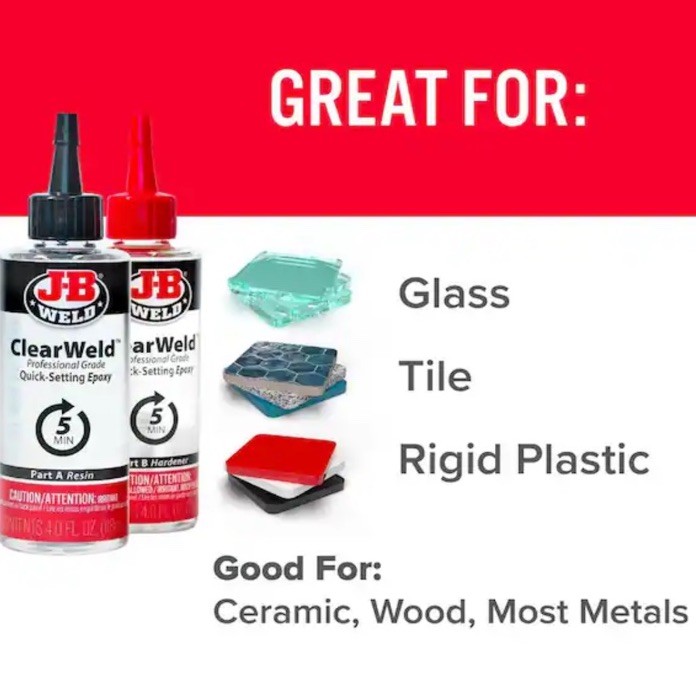 JB Weld 50240H ClearWeld Professional Grade Epoxy in Clear NEW