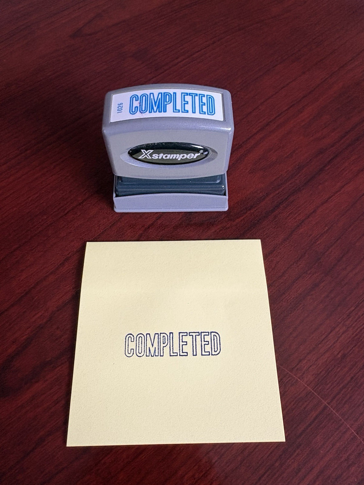 Xstamper Completed Stamp 'COMPLETED' Office Stamp Model 1026
