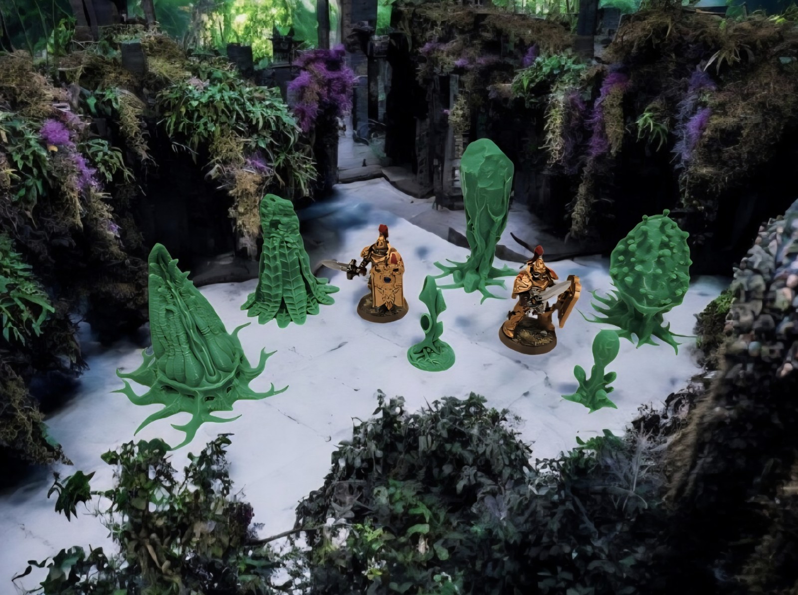 3D Printed Tabletop War Terrain Alien Plants Set E Perfect For 40K / Kill Team