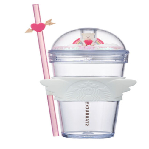 Starbucks Korea 2021 Valentine's Day Cupid Figure Dome Cold Cup 473ml 16oz New