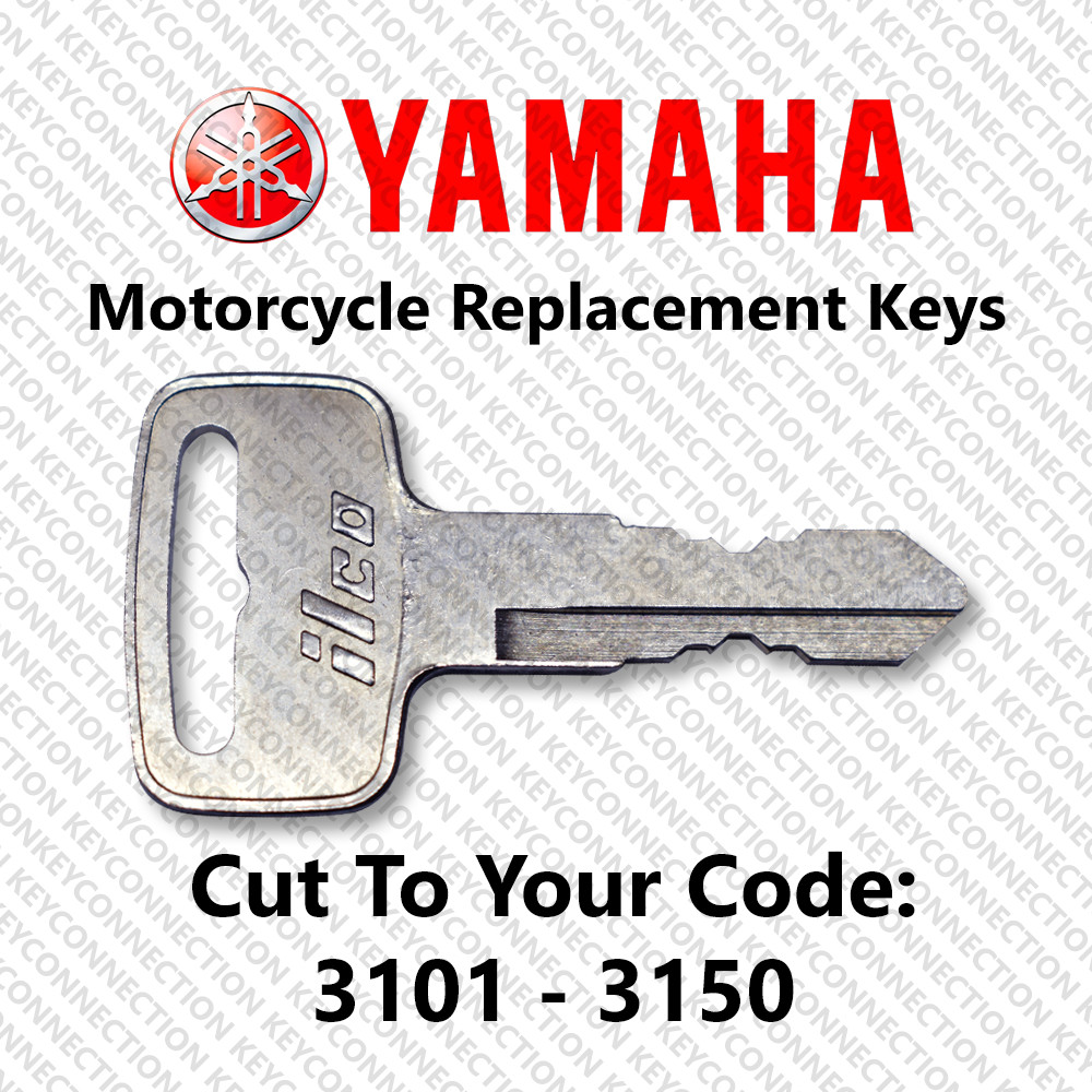 Yamaha Motorcycle Replacement Keys Cut to Your Code 3101 - 3150