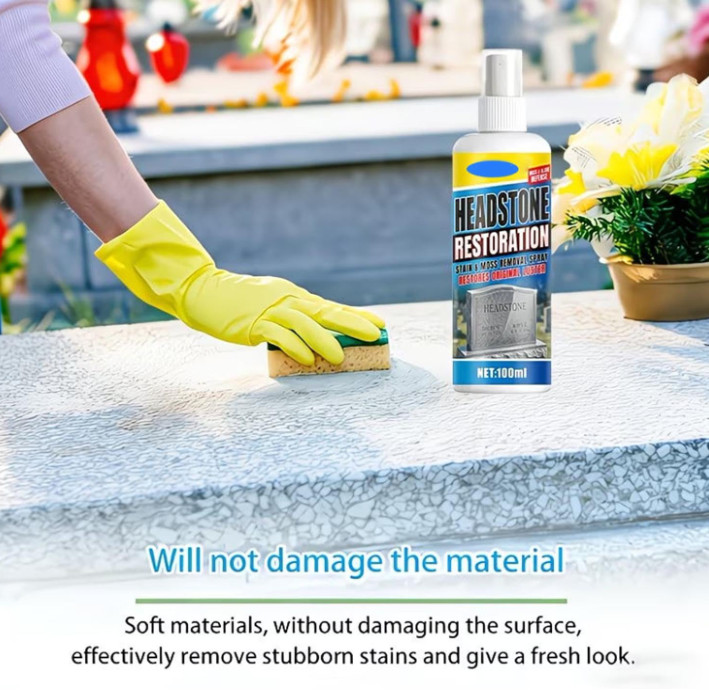 Headstone Restoration & Cleaning Spray,Stone Cleaner Gravestone Cleaning Kit