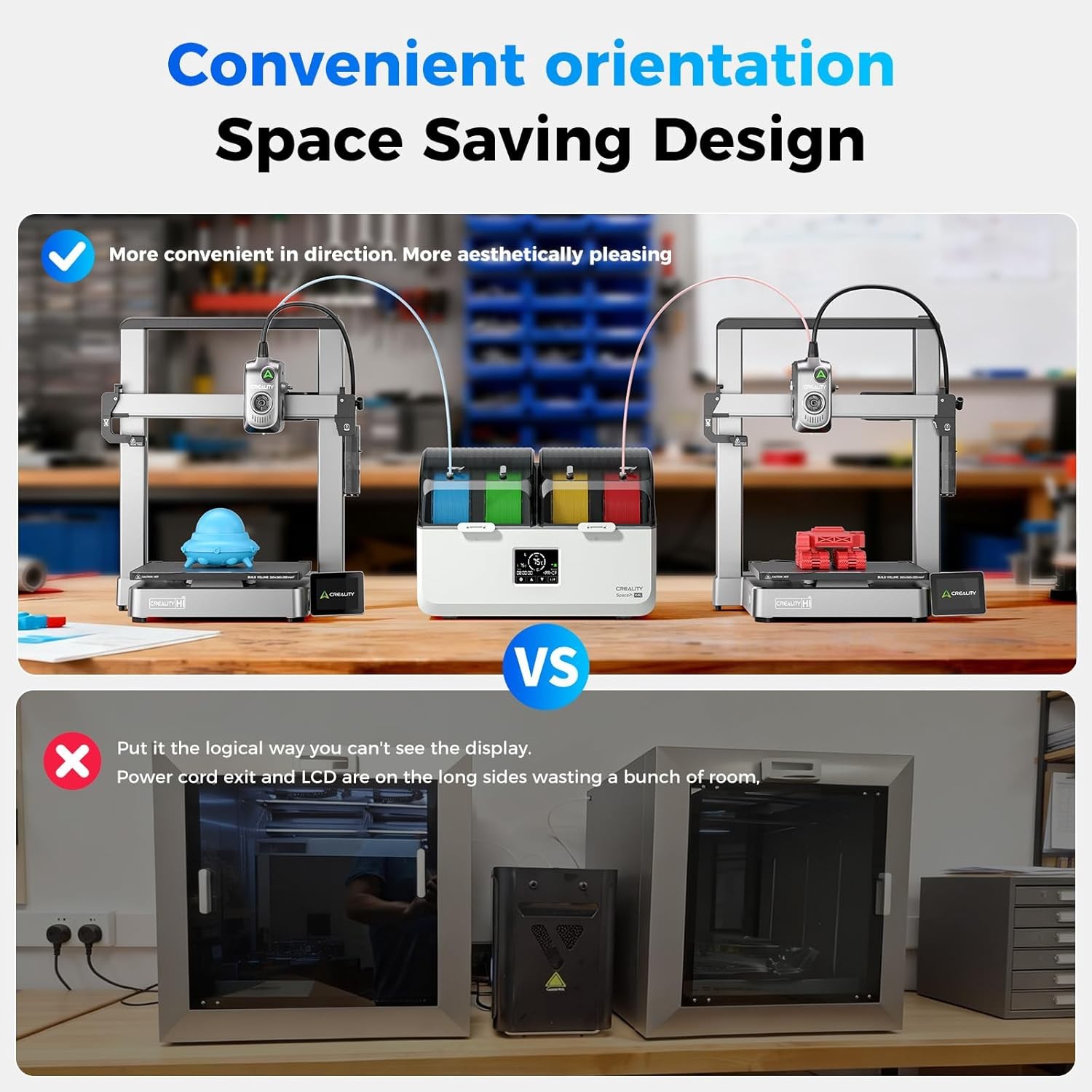 Creality SpacePi X4L 3D Printer Filament Storage Box 4 Spool Dryer Box 75℃ Heat