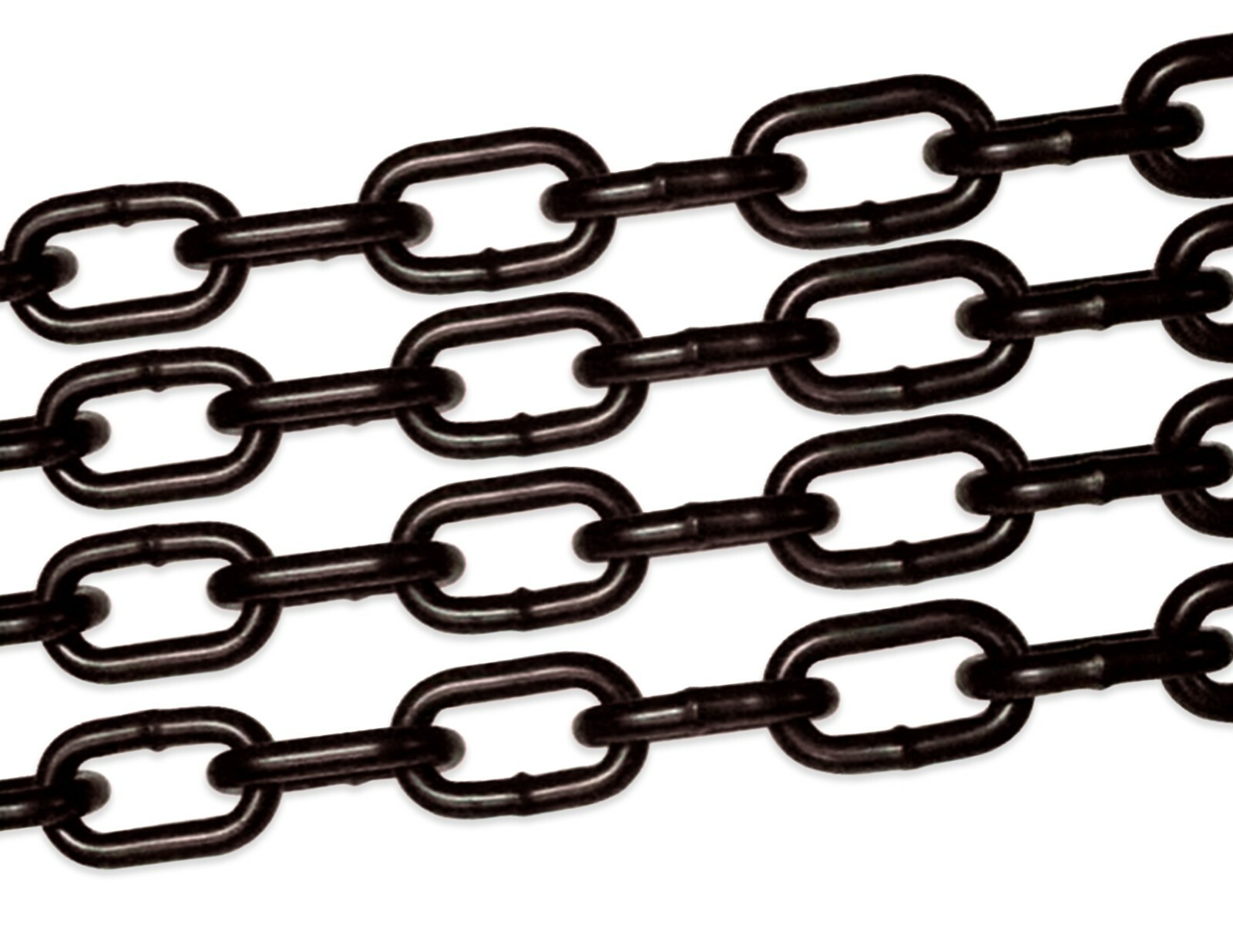 4 cuts of 3/16" X 4 FT Black Powder Coated Safety Chain Grade 30 Swing Set Fence