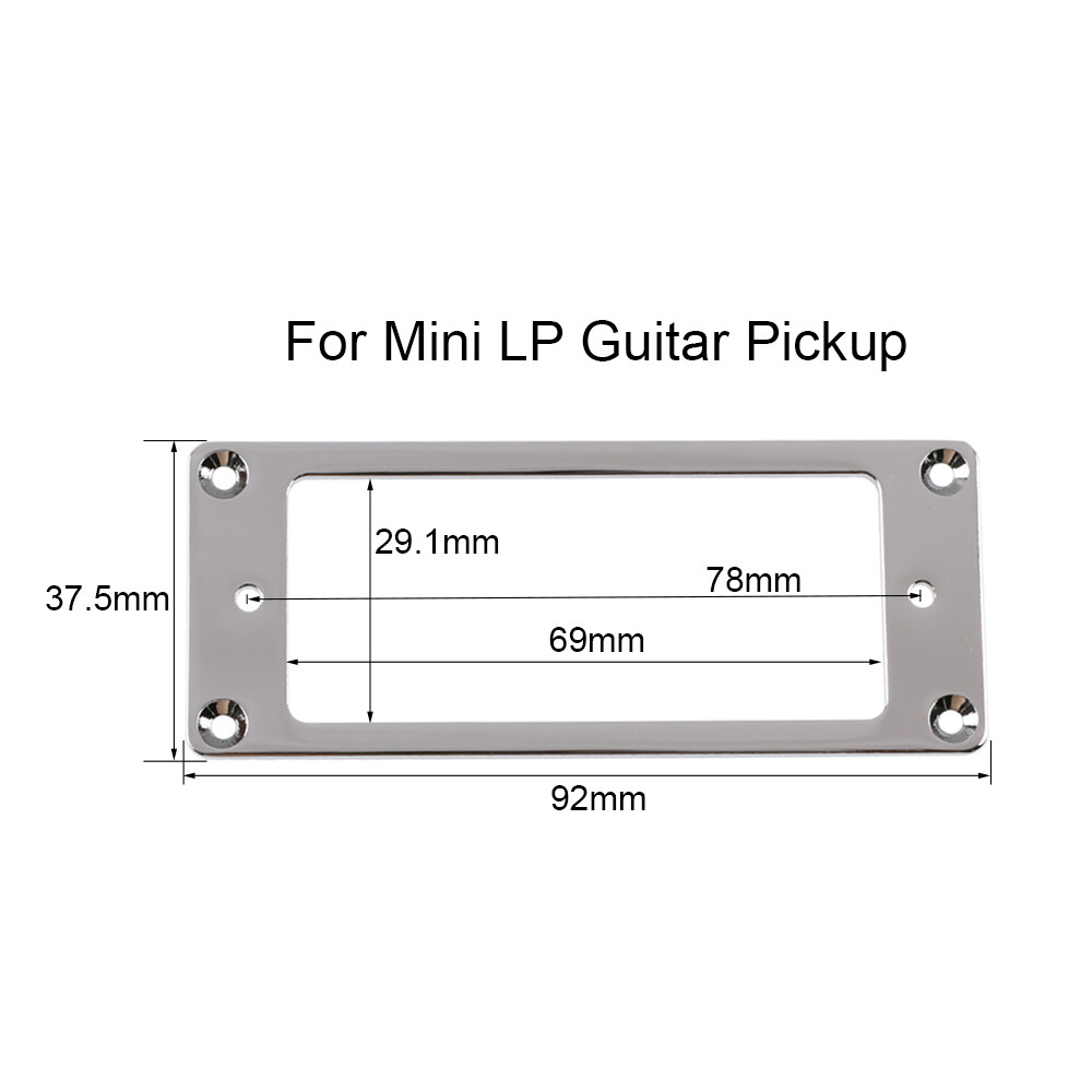 2pcs Flat Metal Mini Humbucker Pickup Mounting Ring 92x37.5mm