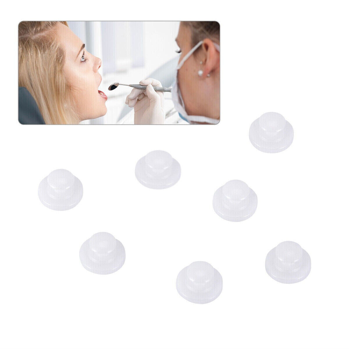 Dental Orthodontic Elliptical Lingual Button Bondable Round Base Traction Hook