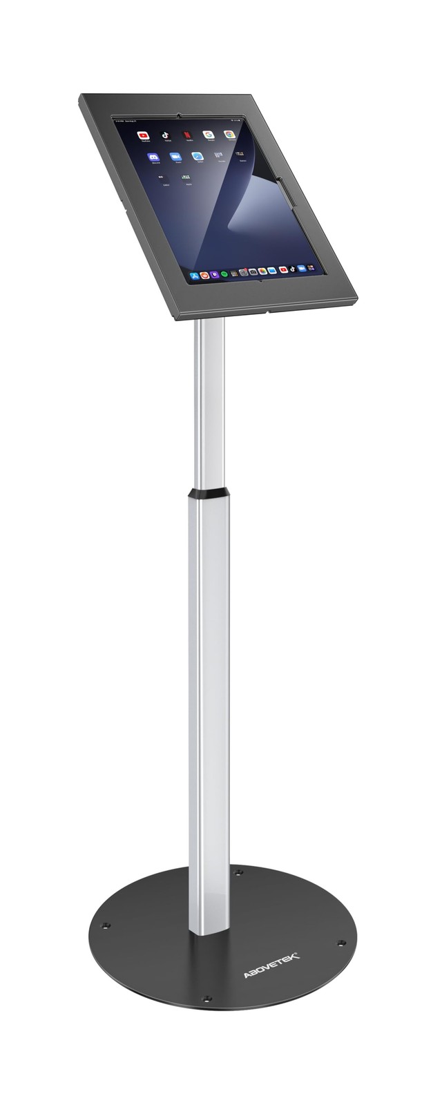 AboveTEK Anti-Theft iPad Floor Stand Kiosk, Height Adjustable T... FAST USA SHIP
