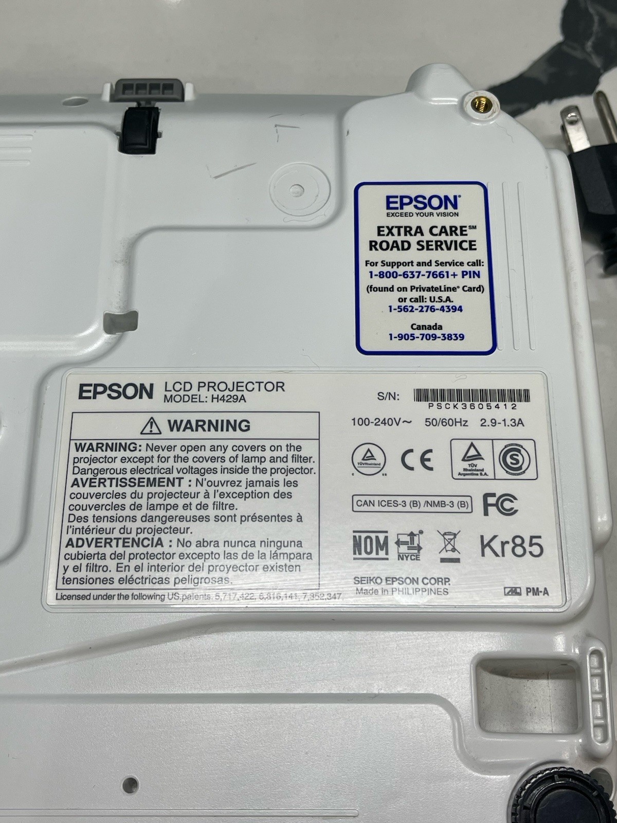 EPSON H429A POWERLITE 3LCD PROJECTOR White