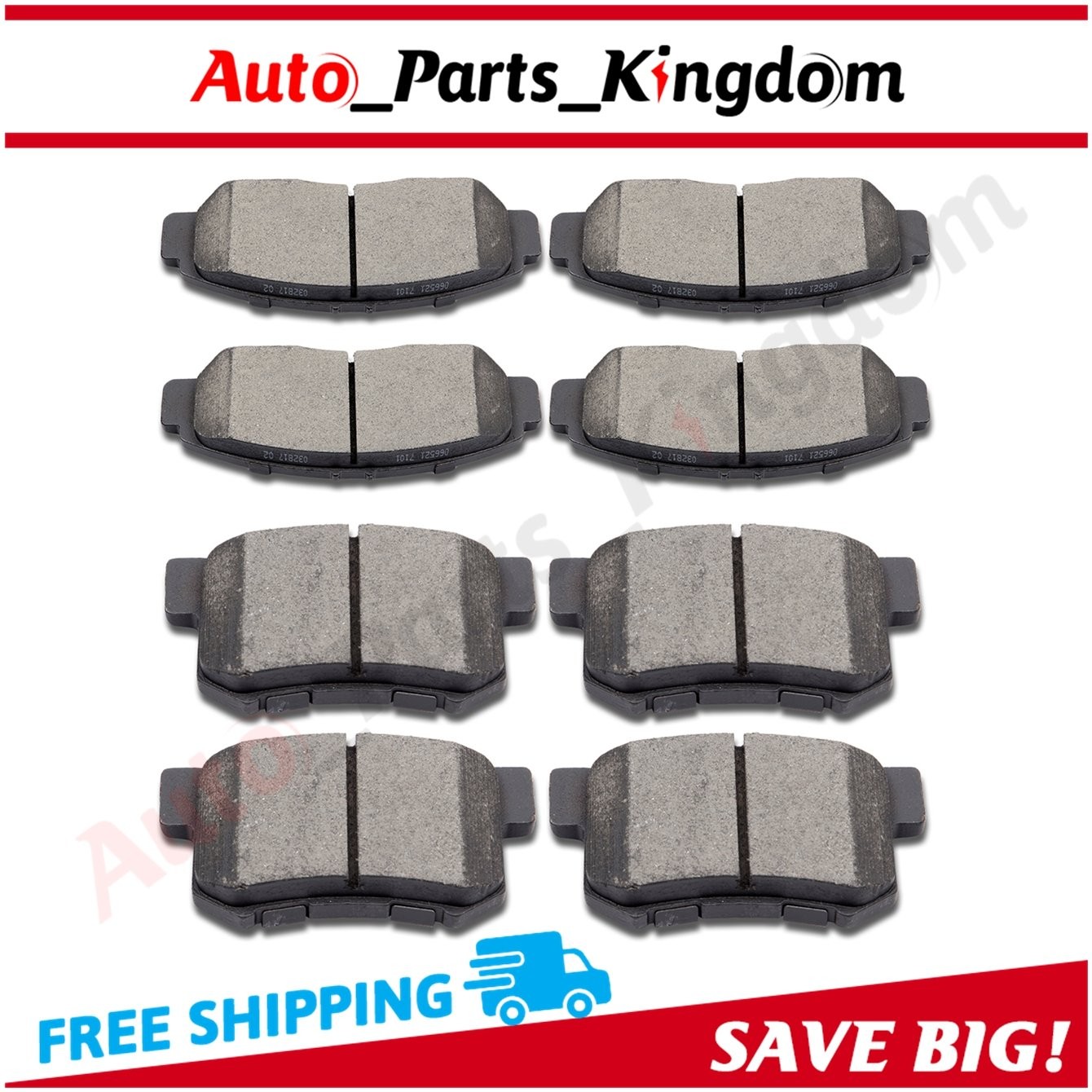 4PCS For Acura CL RL TL Front And Rear Performance Ceramic Brake Pads Kit
