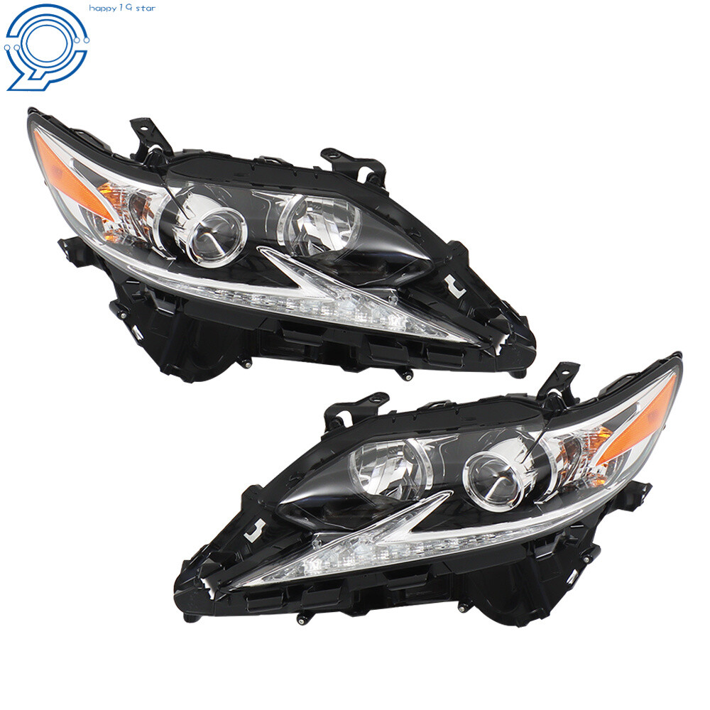 For 2016-2018 Lexus ES350 ES300H Halogen LED DRL Projector Headlight Left+Right