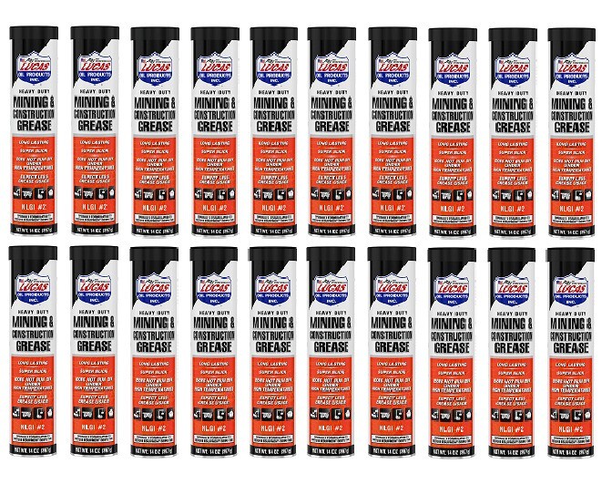Lucas Oil Heavy Duty Mining & Construction Grease 10881-30 14 Ounce Tube 20 pack