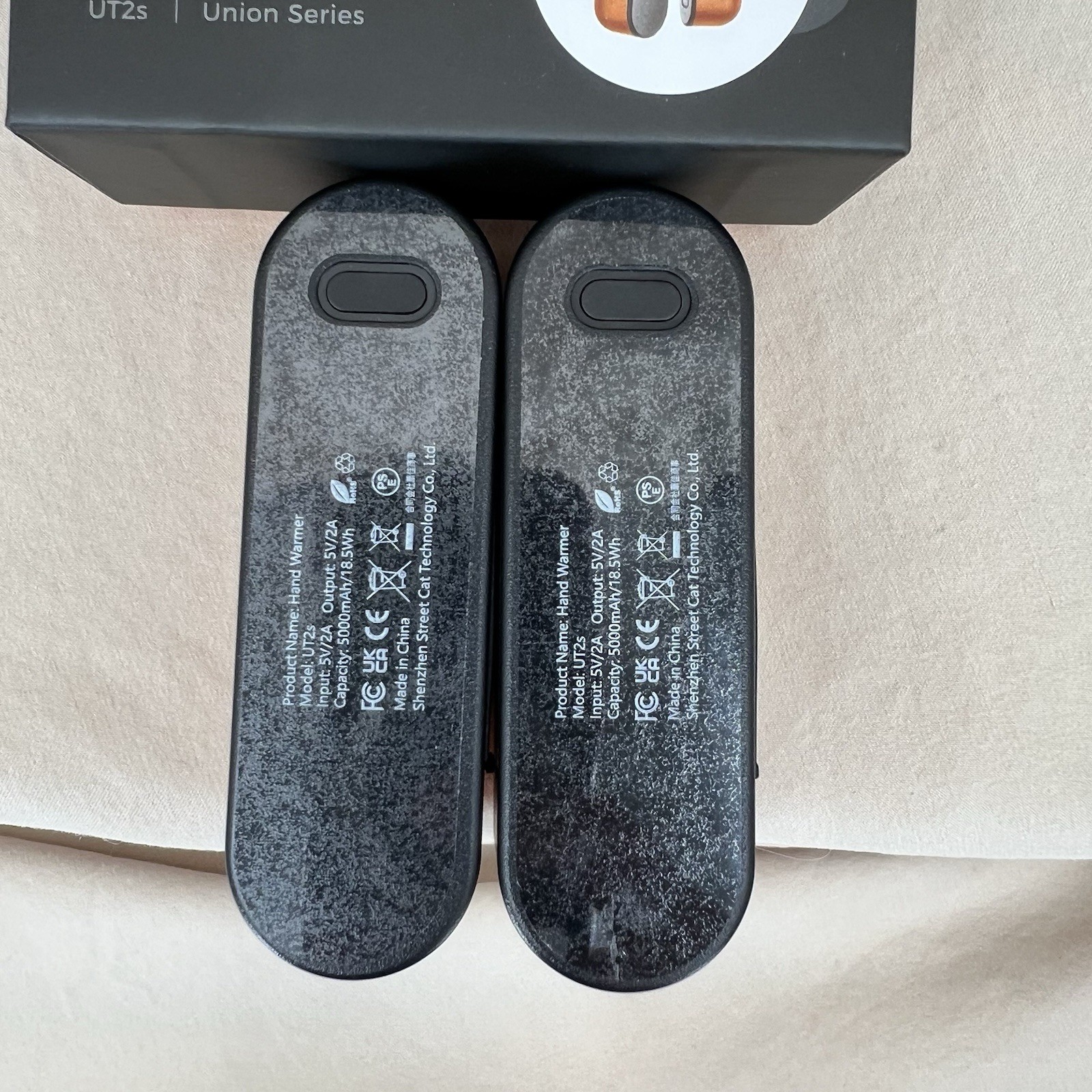 Ocoopa Rechargeable Hand Warmers Orange Black Union Series Magnetic 4 Settings