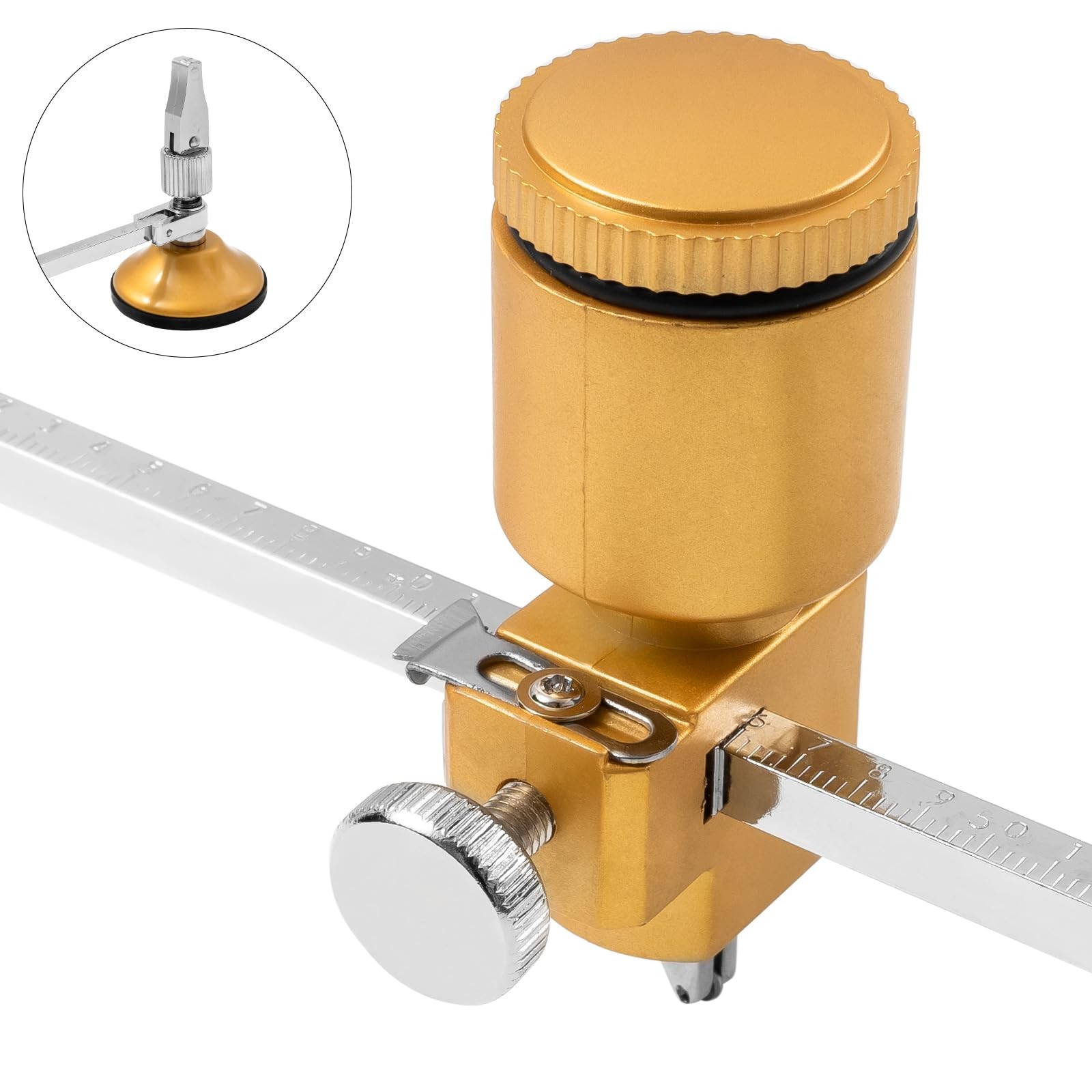 Circular Glass Cutter, Adjustable Circle Glass Cutting Tools, 360° Cutter Hea...