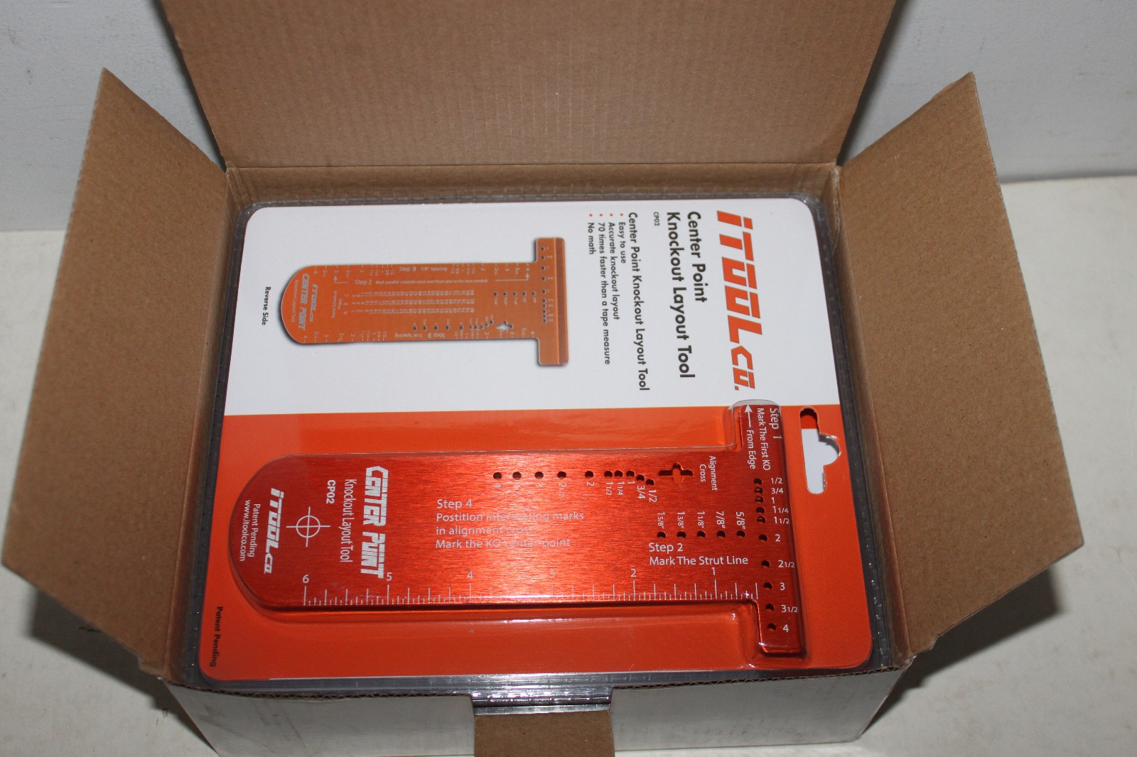 iTOOLco CP02 Center Point Knockout Layout Tool Box of 5