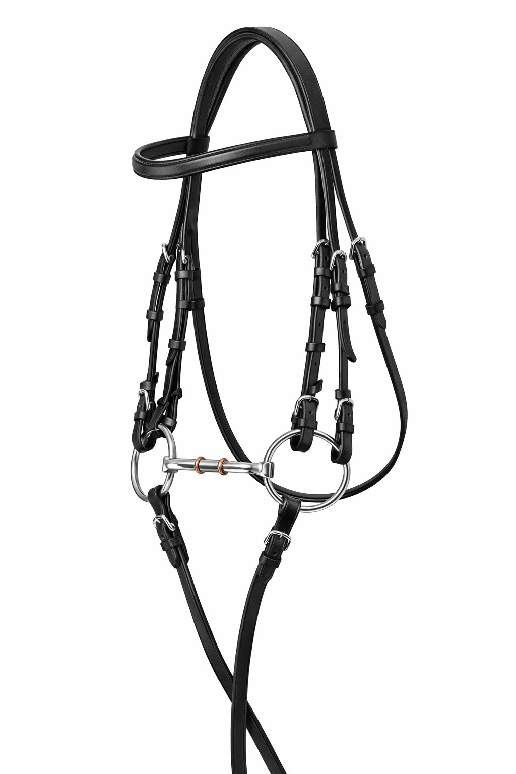 Horse SS Loose Ring Snaffle Bit with Copper Rollers 5" Mouth 35567B