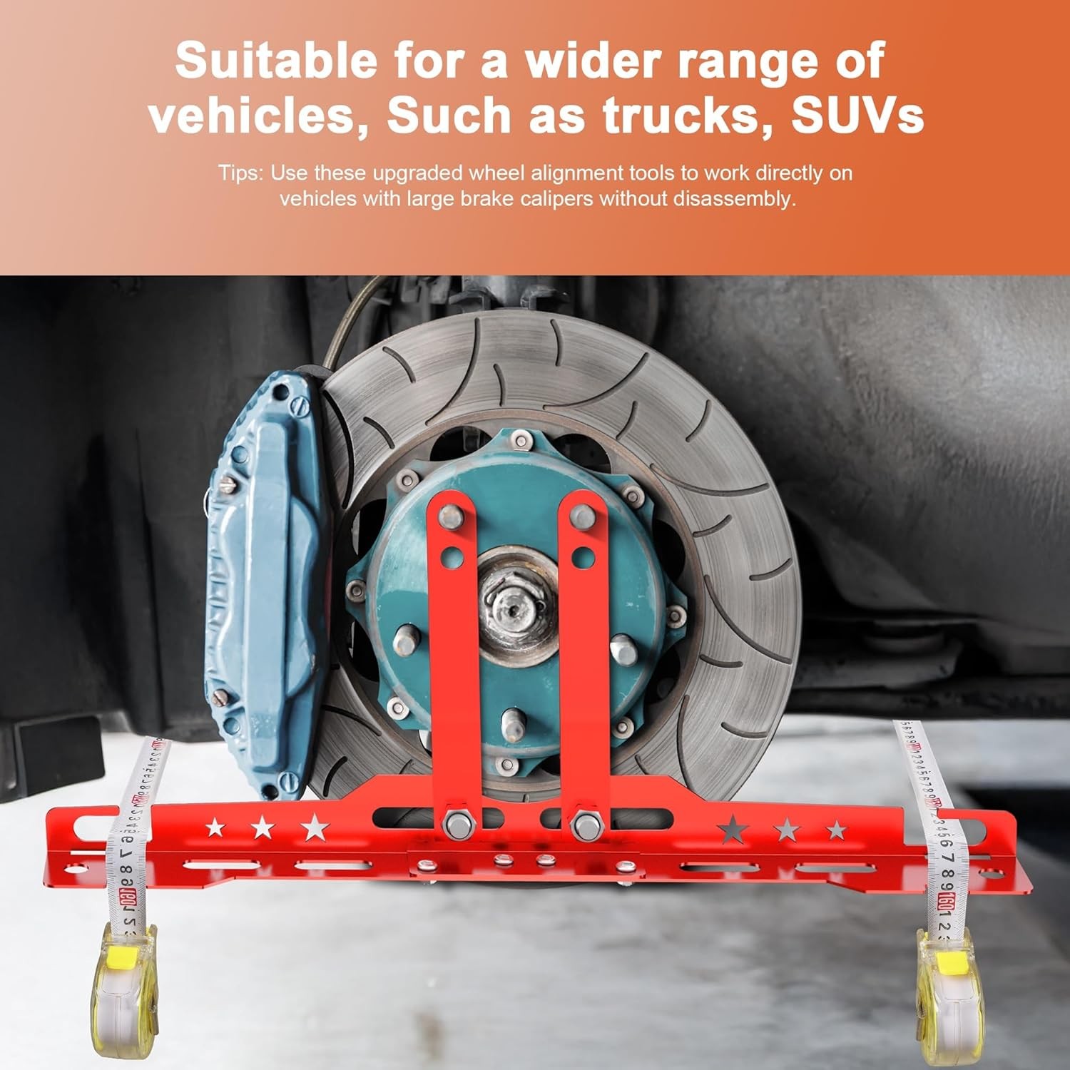 2 PCS Wheel Toe Alignment Tool Plate Automotive Wheel Alignment Tool - Red NEW