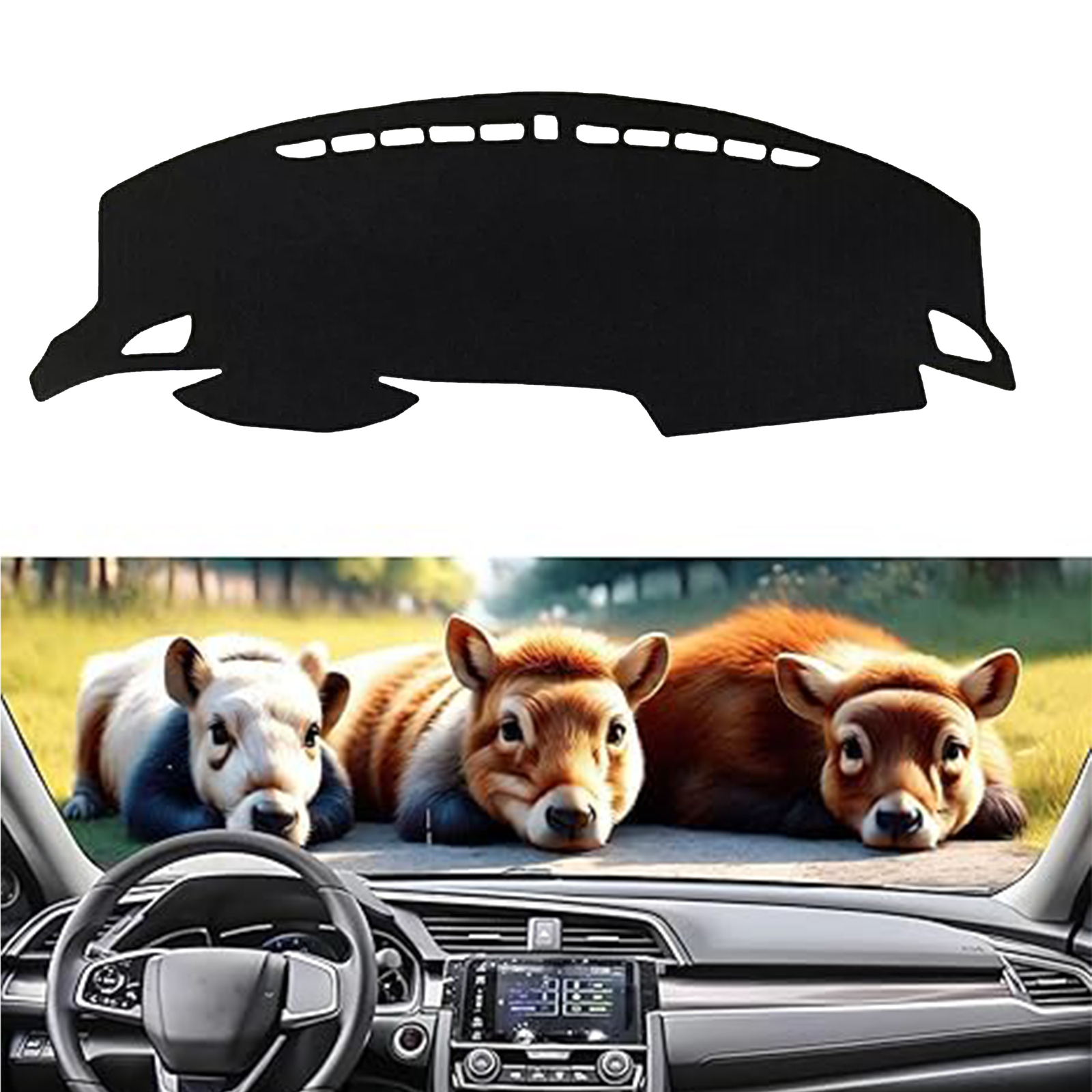 DashMat Dash Cover Mat Car Interior Pad Dashboard For Honda Civic 2016-2021