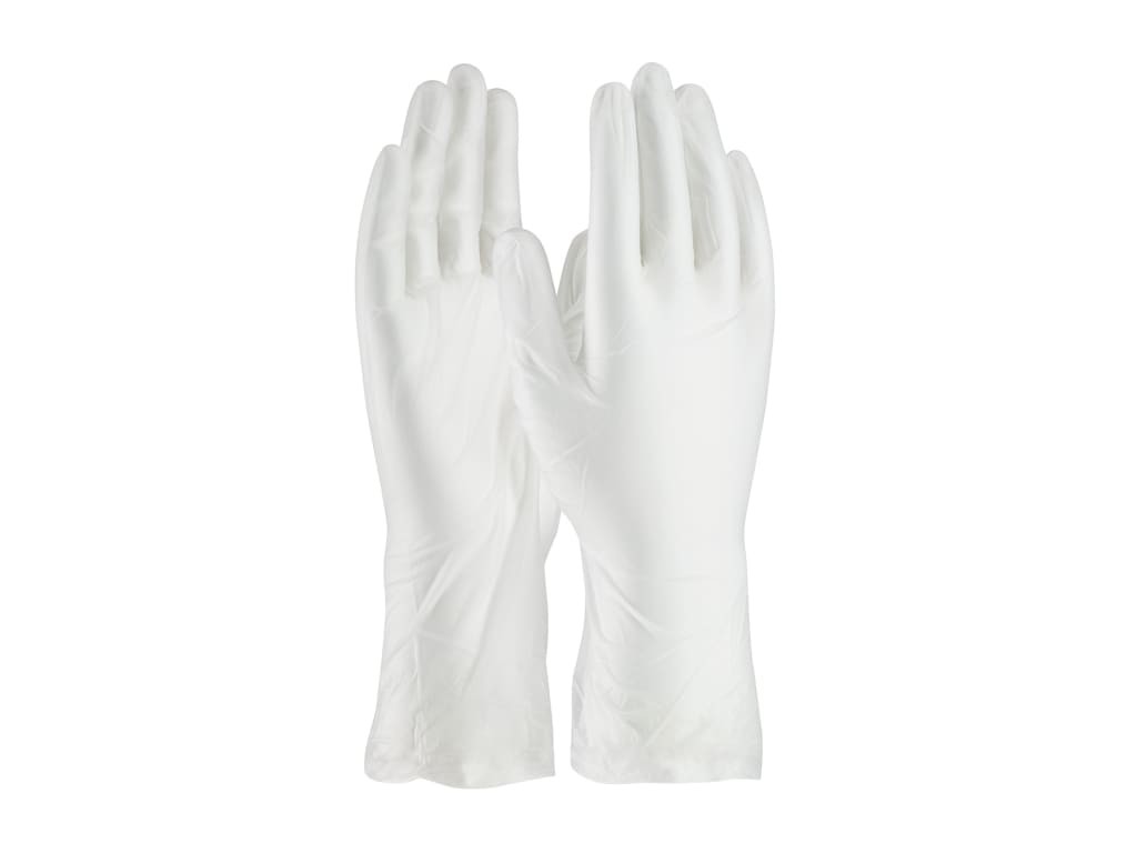 QRP VHC12L - Gloves 4 Mil Clear V inyl 12 inch Cleanroom Glove