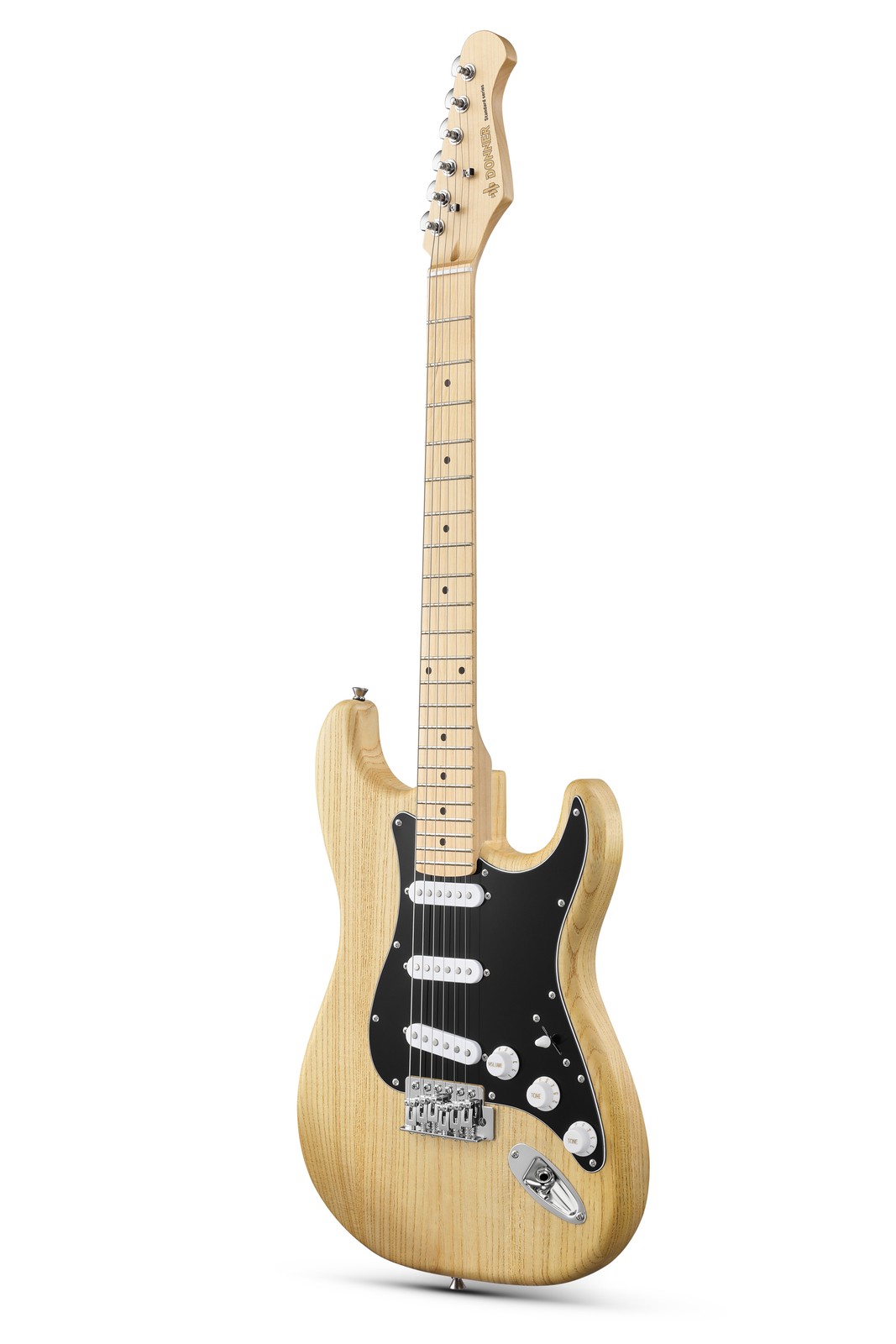 Donner DST-80 Electric Guitar For Sale SSS Pickup Wood Grain Amp & Accessories