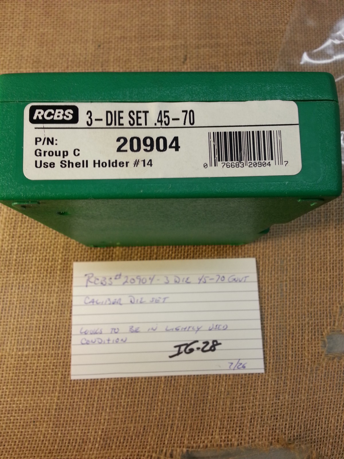 RCBS #20904 Reloading Die Set for 45-70 Government Caliber Rifle Ammunition
