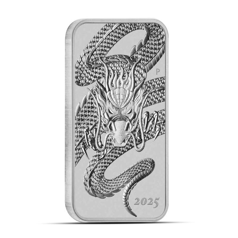2025 1 oz Australia Rectangular Dragon Silver Coin (BU)