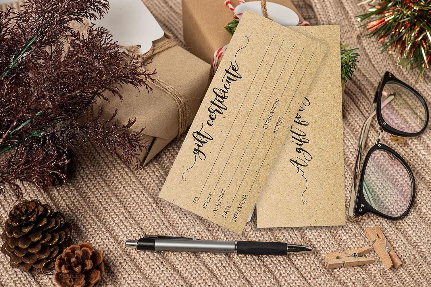 Blank Gift Certificates 25 Rustic Custom Gift Card Templates with Unique Designs
