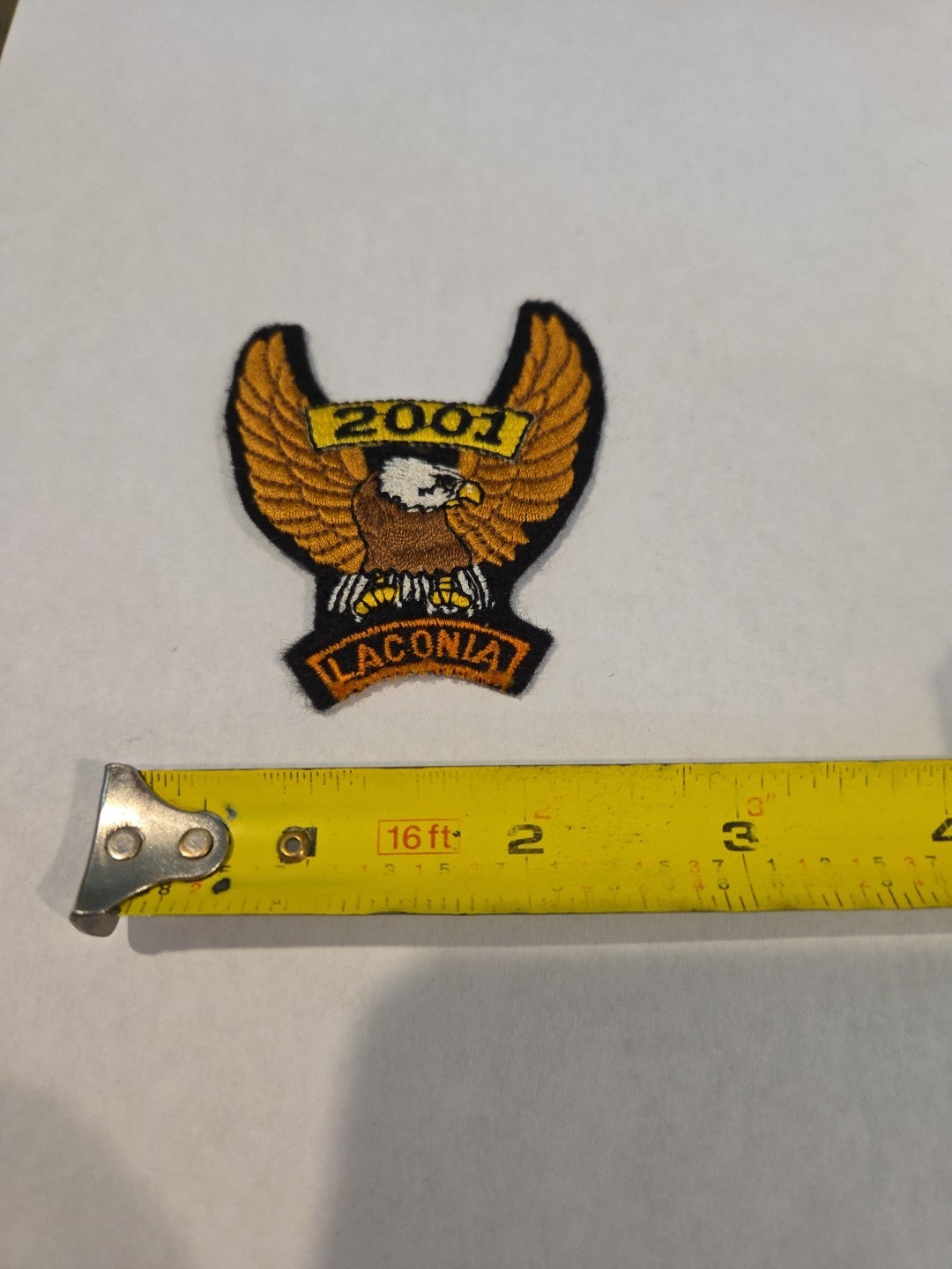 ⭐2001 LACONIA EAGLE HARLEY BIKE RALLY VEST JACKET PATCH Bike Week