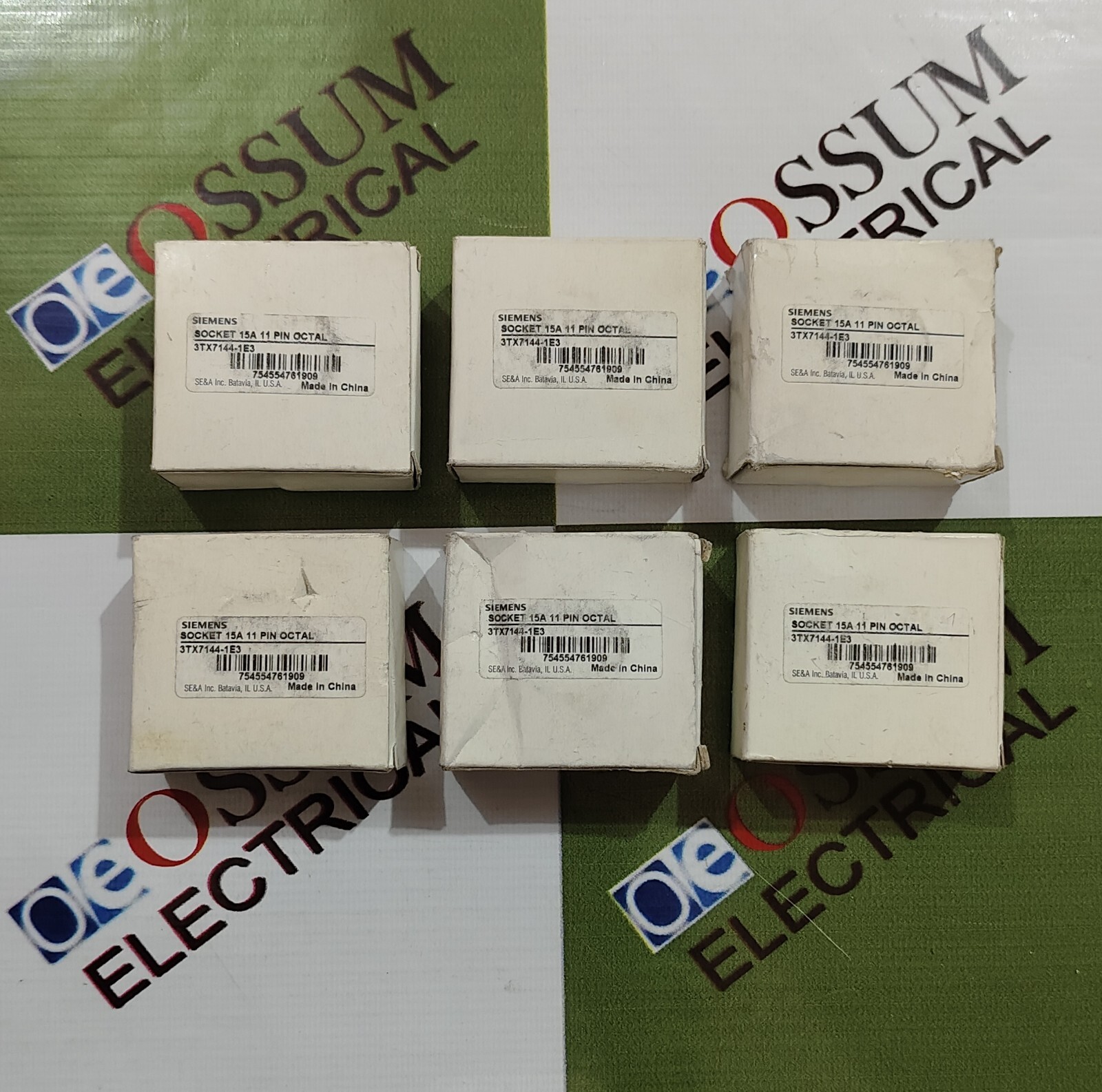 SIEMENS 3TX7144-1E3 RELAY SOCKET 15A 11PIN LOT OF 6PCS FREE FAST SHIPPING