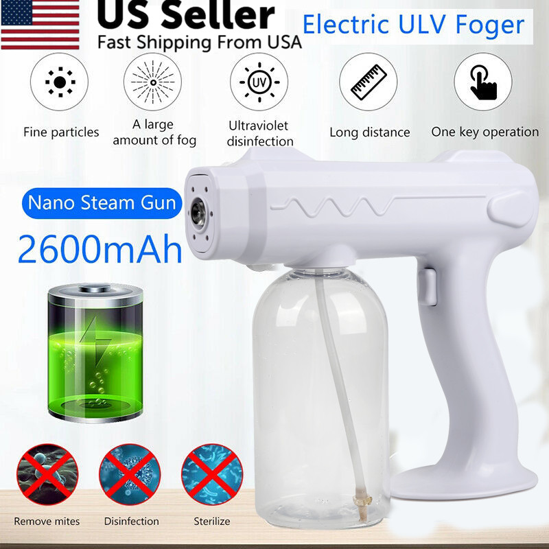 Portable 800ML Spray Gun Blue Light Anion Nano Steam Atomizer Sanitizer Machine