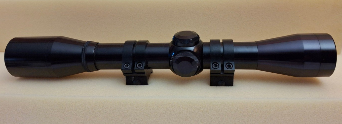 BURRIS 4x  Duplex Reticle  Rifle Scope Glossy Black with Rings