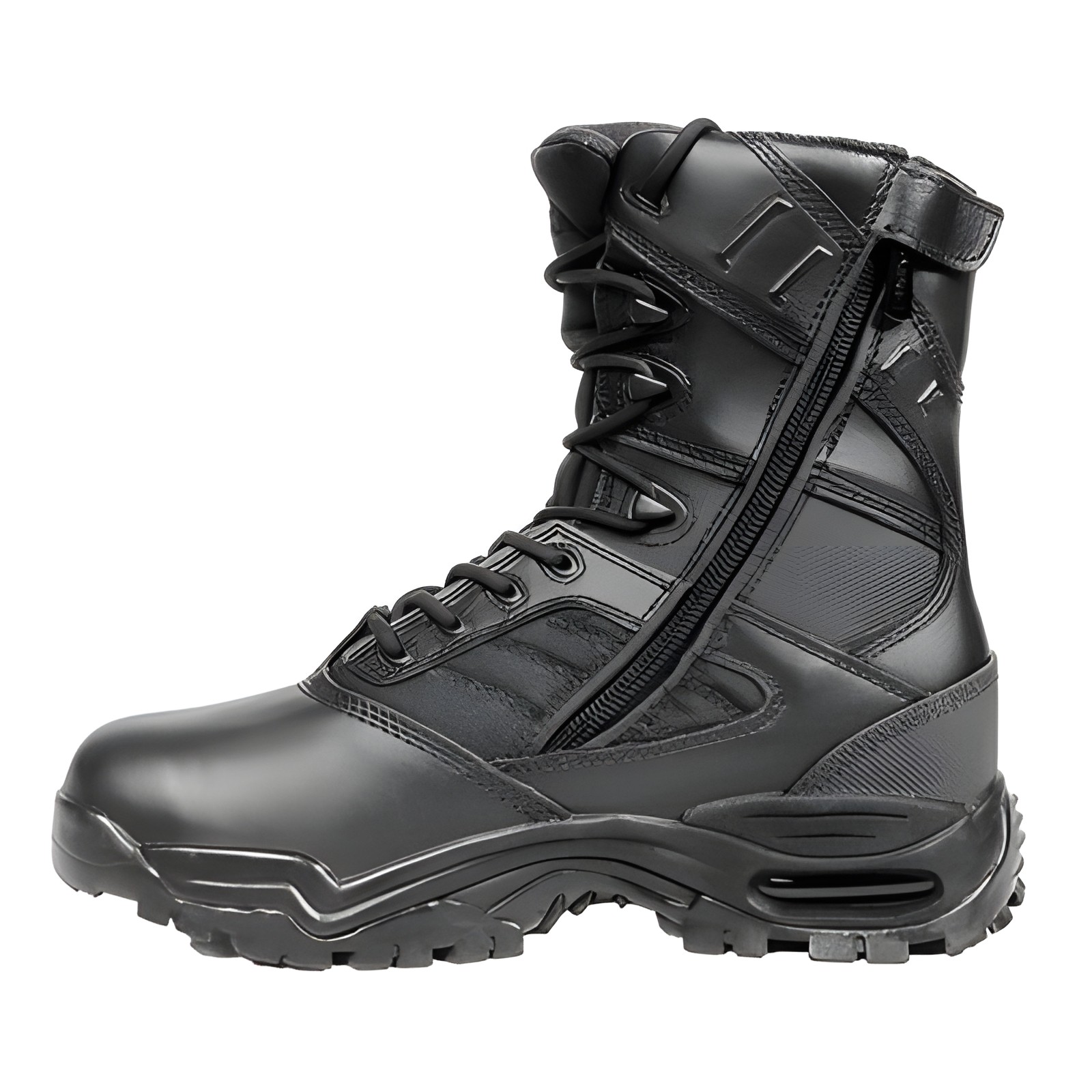 Ridge Men's 8" Waterproof Leather Tactical Military Work Boot Black Non-Slip New