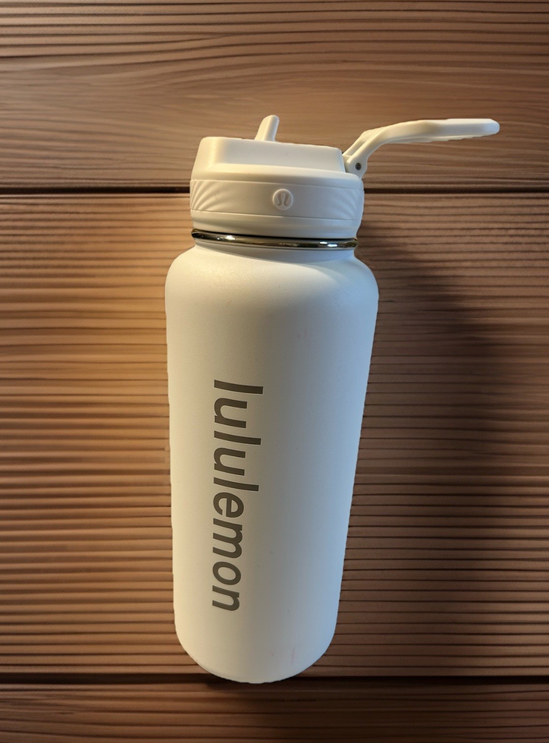 Lululemon Back To Life Sport Water Bottle Stainless Insulated 32oz White NEW