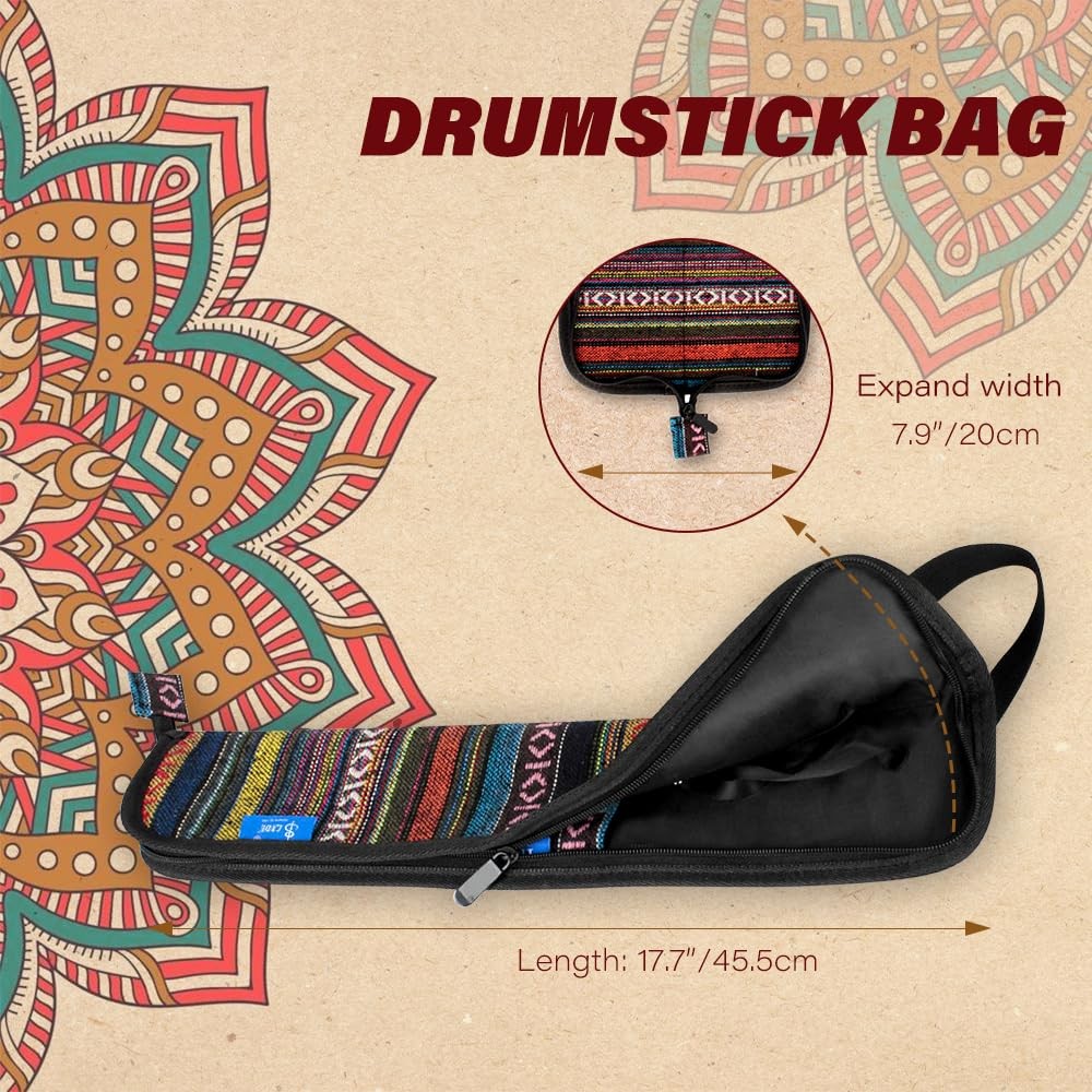 Drum Stick Bag Portable Holder Hanging Case Exotic Percussion Accessory Bag