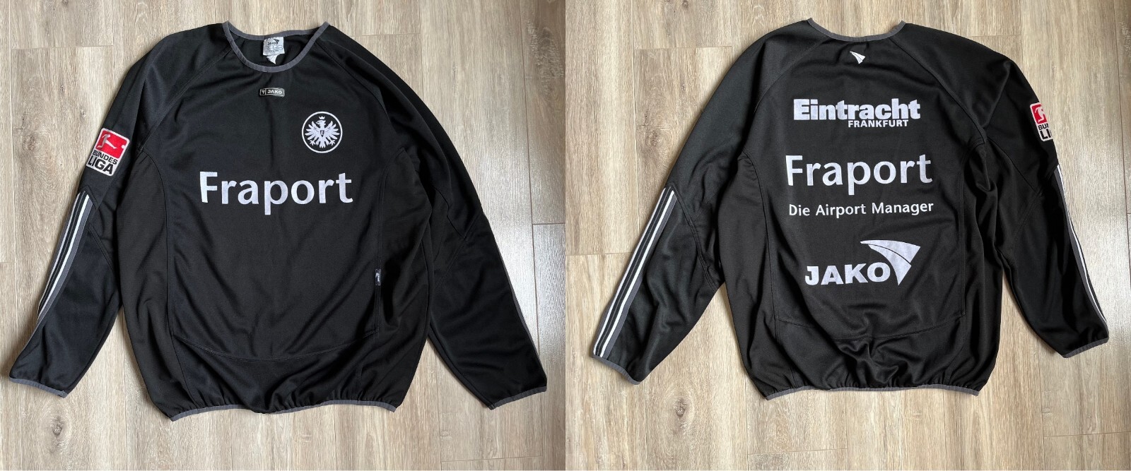 Eintracht Frankfurt Football Jacket 2003/2005 SoccerGermany Training VTG sz 2XL