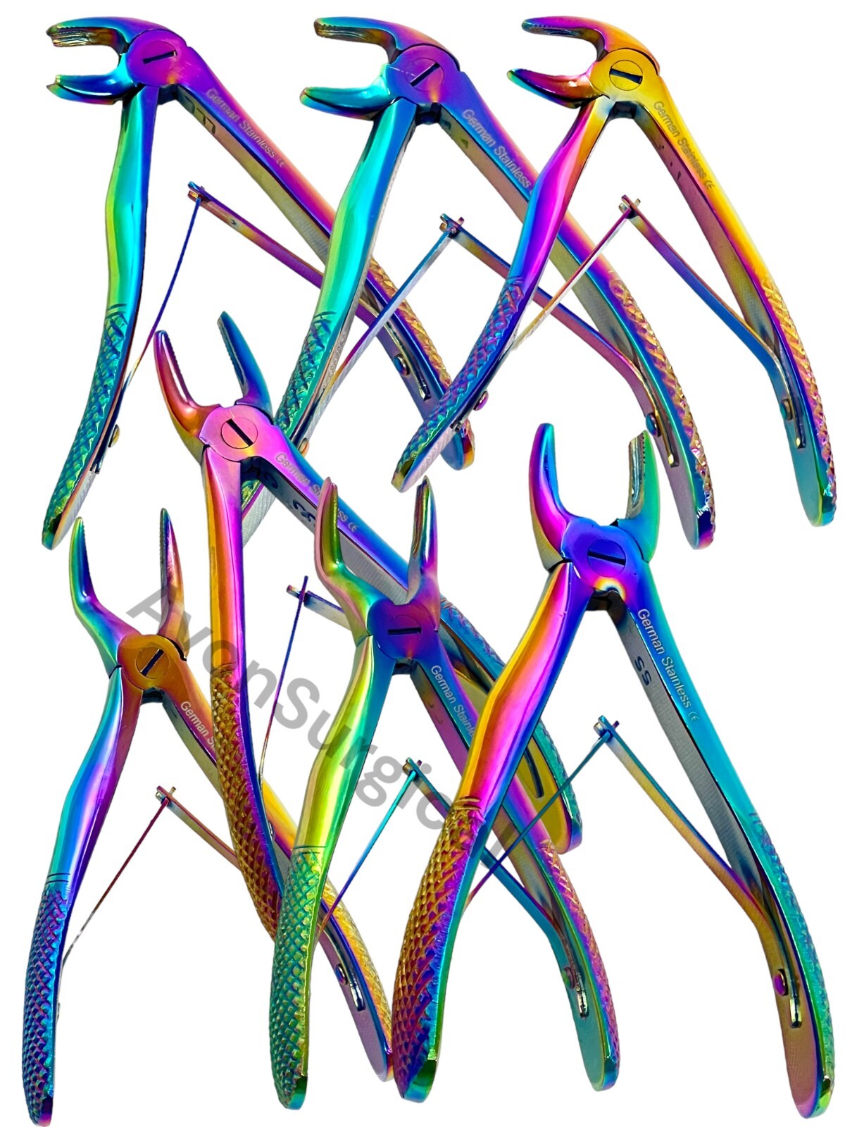 New German Pedo Extracting Forceps 7 pcs Kelin Set Dental Instruments Children