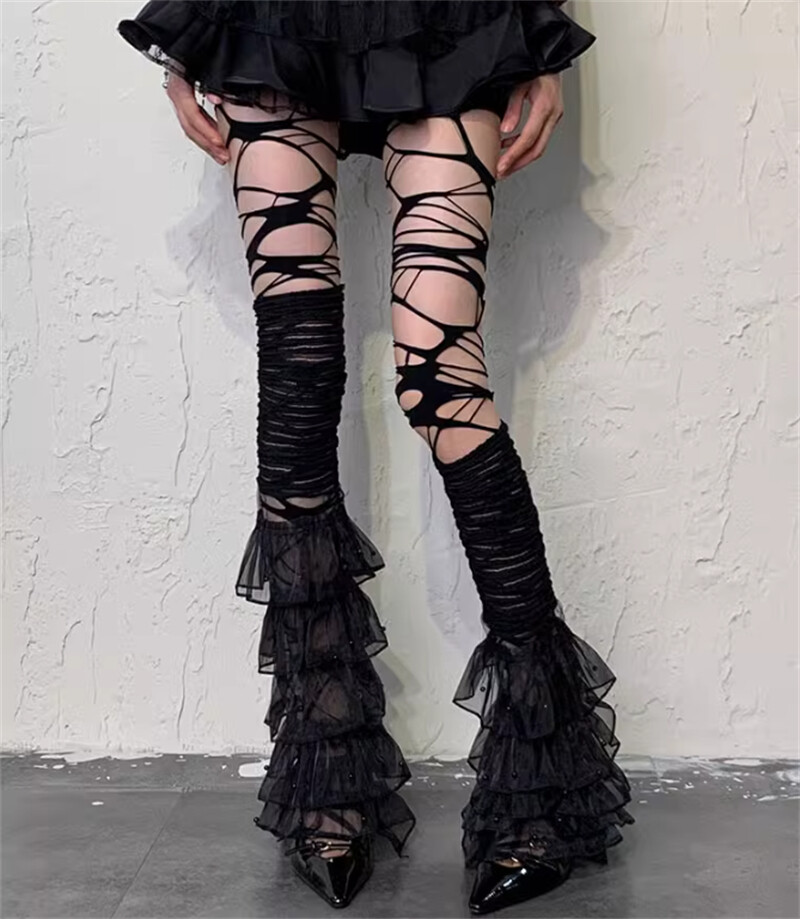 Japanese women Lolita Harajuku Stockings Sexy Lolita Dark Stockings Over The Kne