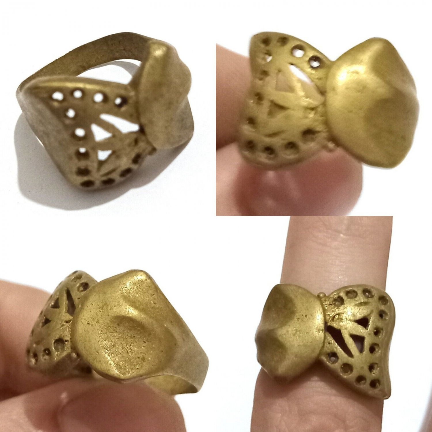 VTG Ancient Bronze Antique Ring Extremely Rare Roman Style Ring Amazing Artifact